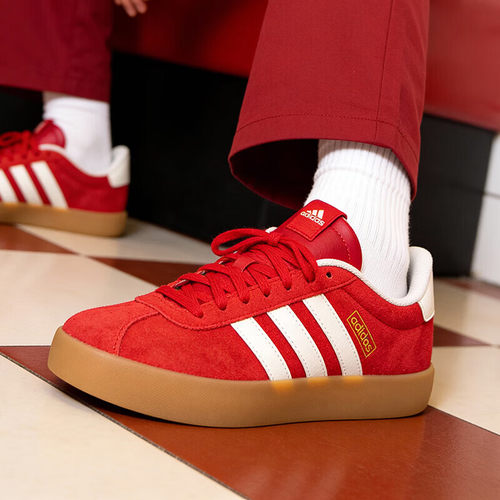 阿迪达斯adidas德训鞋圣诞新年红红色运动鞋子休闲低帮板鞋KI5079