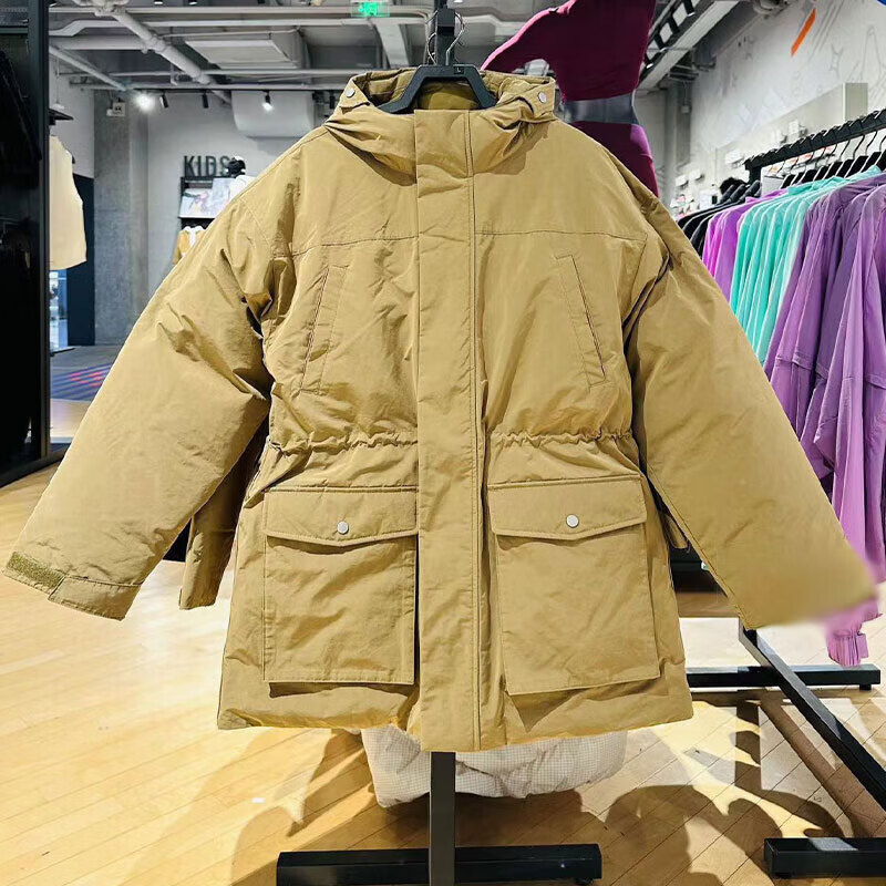 耐克NIKE女装羽绒服外套鸭绒保暖中长款连帽防风运动服FB5086-392