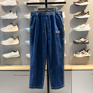 李宁水洗牛仔长裤 2026年新款 运动潮流系列宽松休闲裤 AKXW151 男士