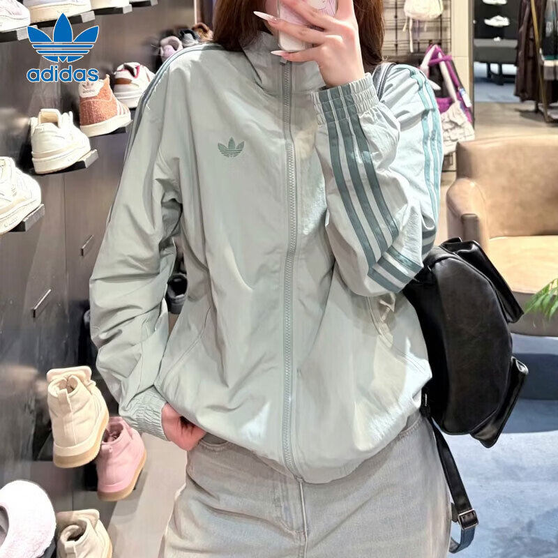 阿迪达斯adidas外套男装舒适百搭运动休闲梭织夹克上衣KQ9496