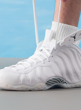 Nike耐克男子Air Foamposite One白色喷泡潮流篮球鞋 HJ5195-100