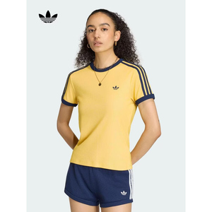 阿迪达斯Original三叶草2026年女子3S CALI TEE运动短袖T恤KS9990