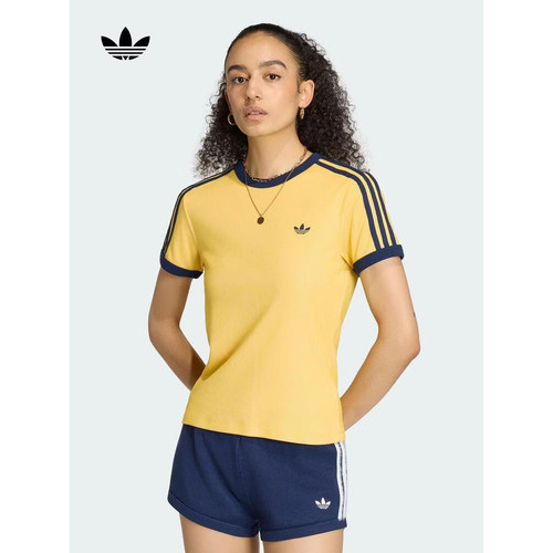 阿迪达斯Original三叶草2026年女子3S CALI TEE运动短袖T恤KS9990