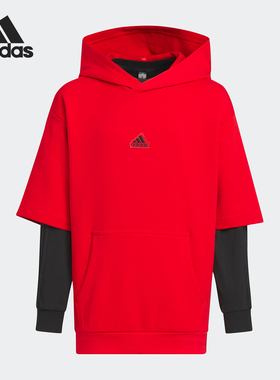 Adidas/阿迪达斯新年儿童二合一运动卫衣套头衫IT4063