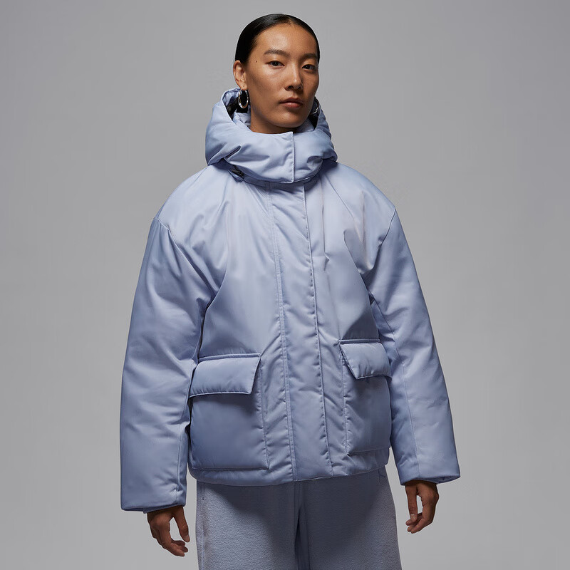 耐克JORDAN女子羽绒服新款梭织厚实防风保暖夹克外套HV0361-057