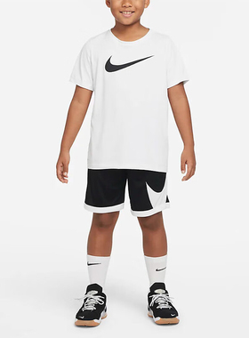 Nike耐克短裤儿童夏季宽松时尚透气运动休闲五分裤DM8186-010