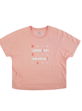 Kappa卡帕短袖女夏季透气宽松圆领字母印花时尚T恤K0B42TD14-4511