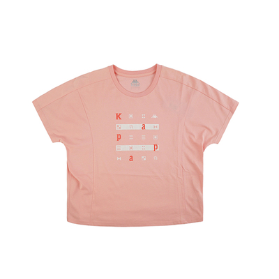 Kappa卡帕短袖女夏季透气宽松圆领字母印花时尚T恤K0B42TD14-4511