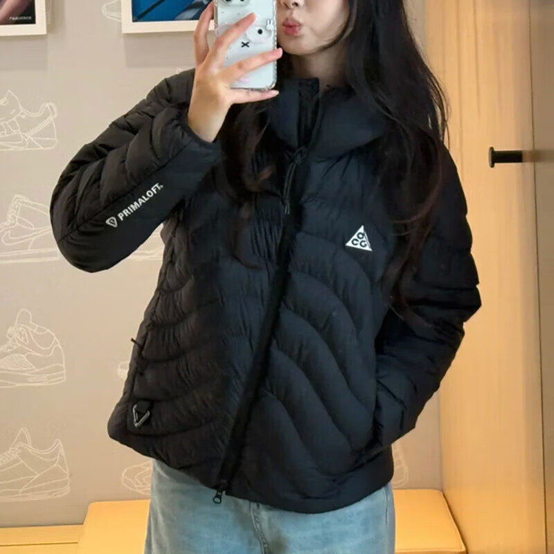 耐克NIKE棉服女ACG THERMA加厚保暖面包服连帽夹克外套HM9964-010