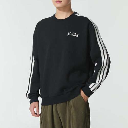 阿迪达斯adidas卫衣新款跑步健身训练运动服圆领上衣套头衫KC2850