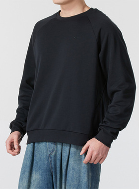 Nike耐克男子2025春季新款圆领宽松套头衫休闲运动卫衣FZ0972-010