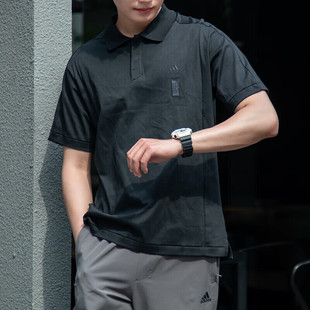 阿迪达斯 adidasT恤男装POLO衫运动休闲透气翻领短袖男上衣JE6665