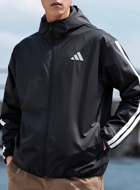 阿迪达斯adidas运动服健身训练透气休闲轻薄外套梭织夹克IM7848