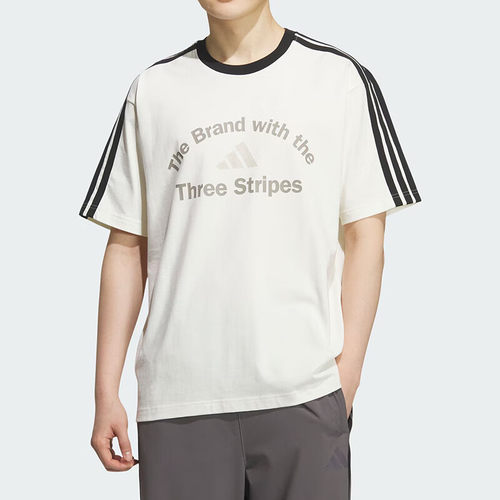 Adidas阿迪达斯短袖男夏季圆领宽松简约时尚运动休闲T恤KF2478