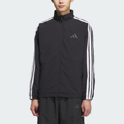 阿迪达斯adidas男子春秋季立领宽松梭织夹克户外休闲外套KC3892