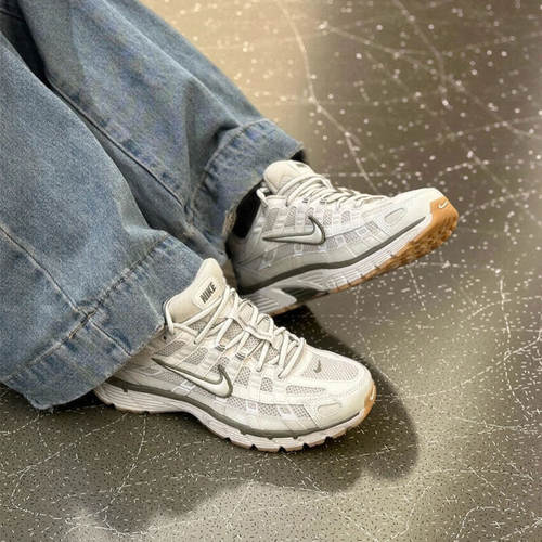 耐克NIKE跑步鞋女鞋P-6000复古运动鞋轻便休闲鞋老爹鞋BV1021-016