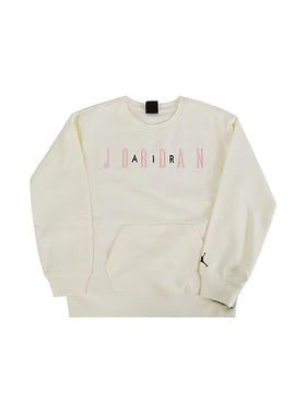 Nike耐克大童秋冬季 Jordan 加绒印花保暖卫衣JD2242070PS-001