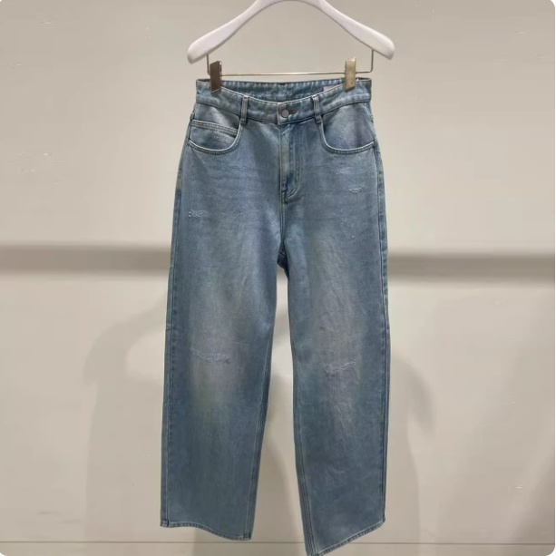 2J2R601吊牌1299大地素DAZZLE专柜正品2025夏女牛仔锥形裤