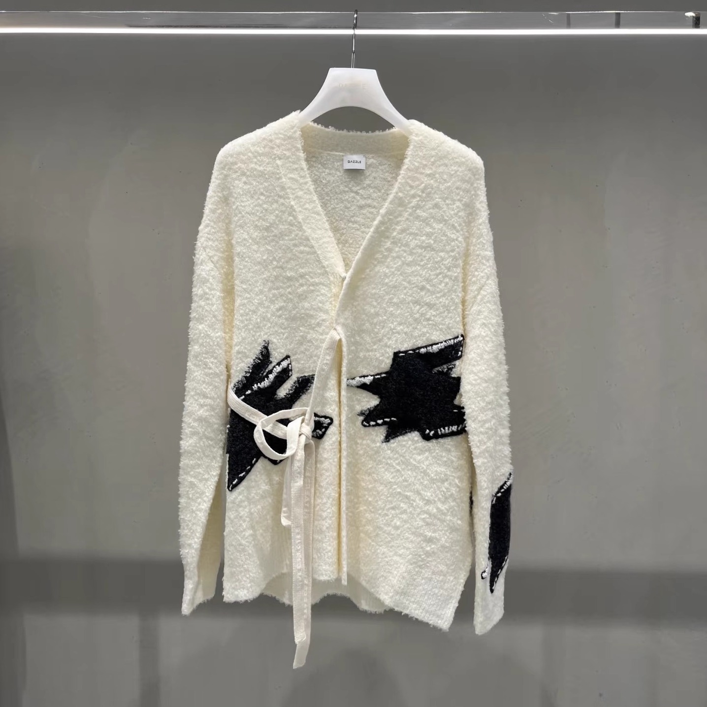 2I4E570吊牌2699大地素DAZZLE专柜正品2024冬女士毛织开衫