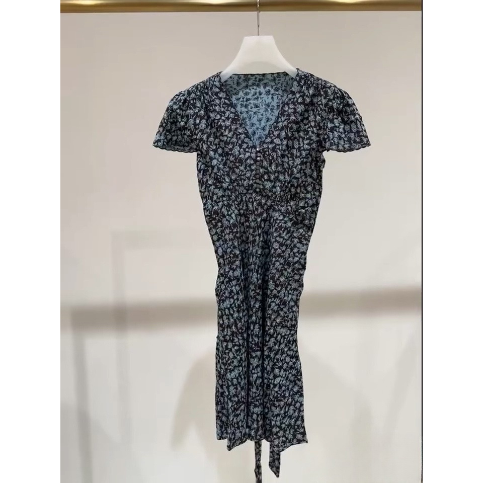 2J2O443吊牌1899大地素DAZZLE专柜正品2025夏女短袖连衣裙