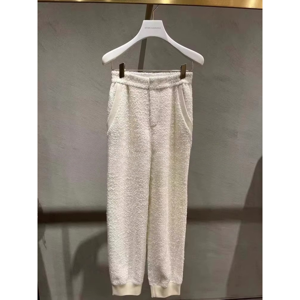 1H4Q406吊牌3590元D高地素专柜正品2023冬女士粗花呢长裤