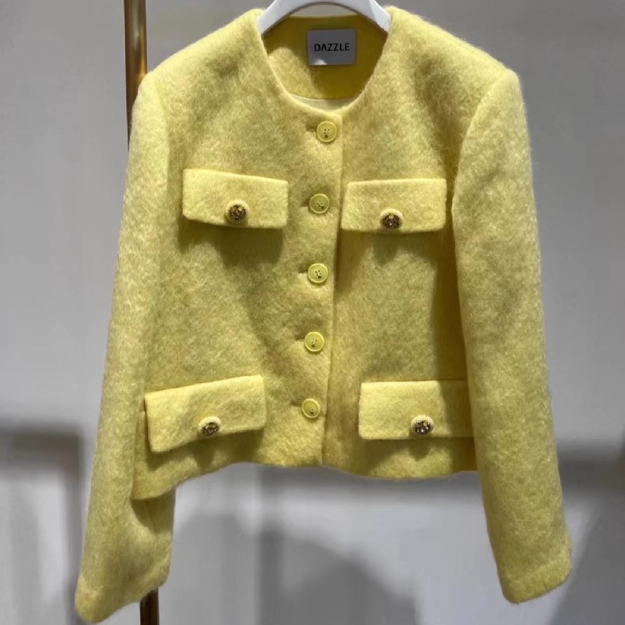 2E4G209吊牌2999大地素DAZZLE专柜正品2022冬女士中长大衣