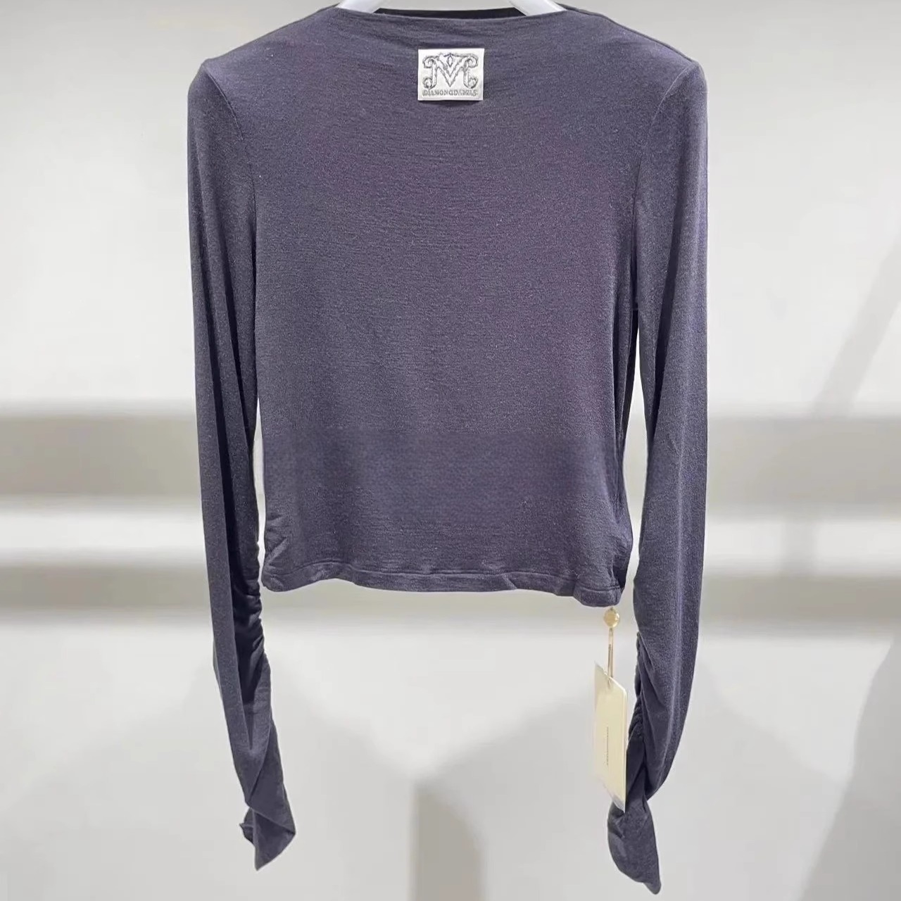 1H4D502吊牌1790元D高地素专柜正品2023冬女士平领羊绒内搭