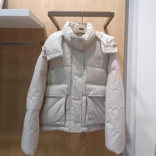3I4K275吊牌2190小地素dzzit專柜正品 羽絨服 2024冬連帽休閑短款
