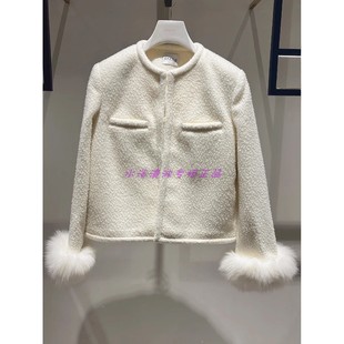 2023春女士短大衣 2H1G102吊牌4299大地素DAZZLE专柜正品