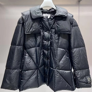 2H3K308吊牌4299大地素DAZZLE专柜正品 2023秋女士中长羽绒