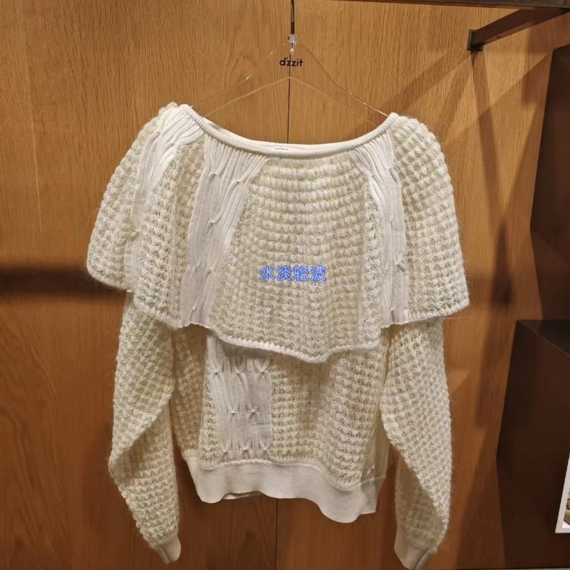 2H4E419吊牌1999大地素DAZZLE专柜正品2023冬女士套头长袖毛衫火