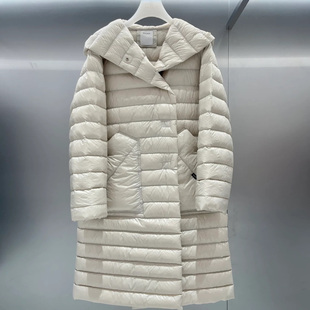 2I4K404吊牌3899大地素DAZZLE专柜正品 2024冬女士长羽绒服火