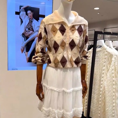 2J3E466吊牌2099大地素DAZZLE专柜正品2025秋女毛织长袖