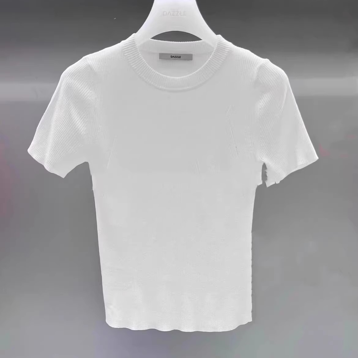 2I2E302吊牌1399大地素DAZZLE专柜正品2024夏女士针织翻领套衫