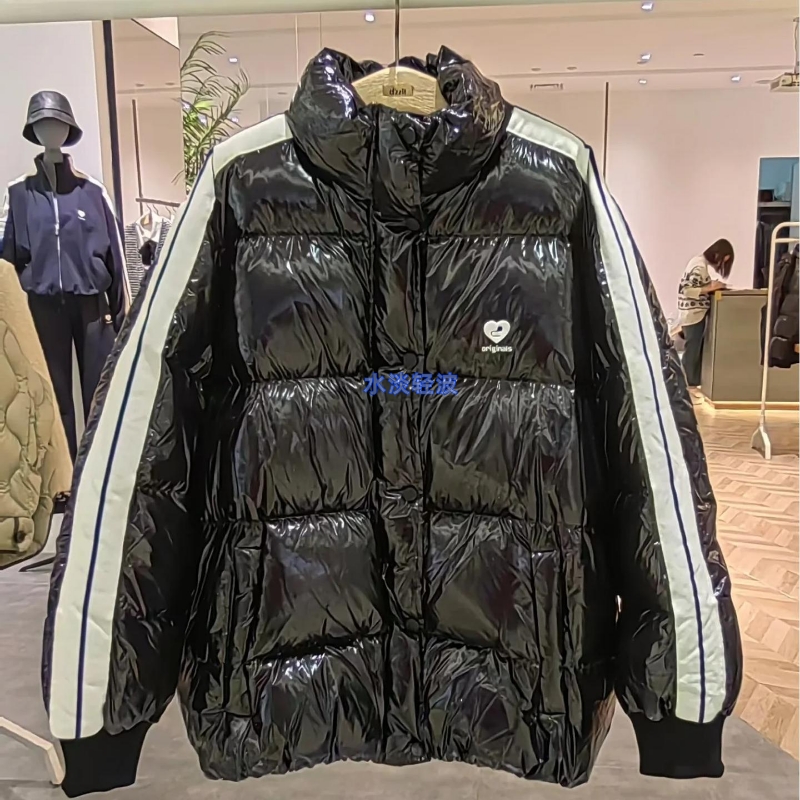 3H4K325吊牌2390小地素dzzit专柜正品2023冬女士拼条亮面羽绒服