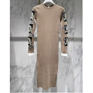 连衣裙 2021春女士坑条毛衫 1D1E601吊牌3990元 D高地素专柜正品