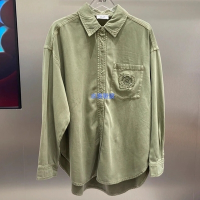 3I3RC01吊牌1190小地素dzzit专柜正品2024秋女士休闲牛仔衬衫火