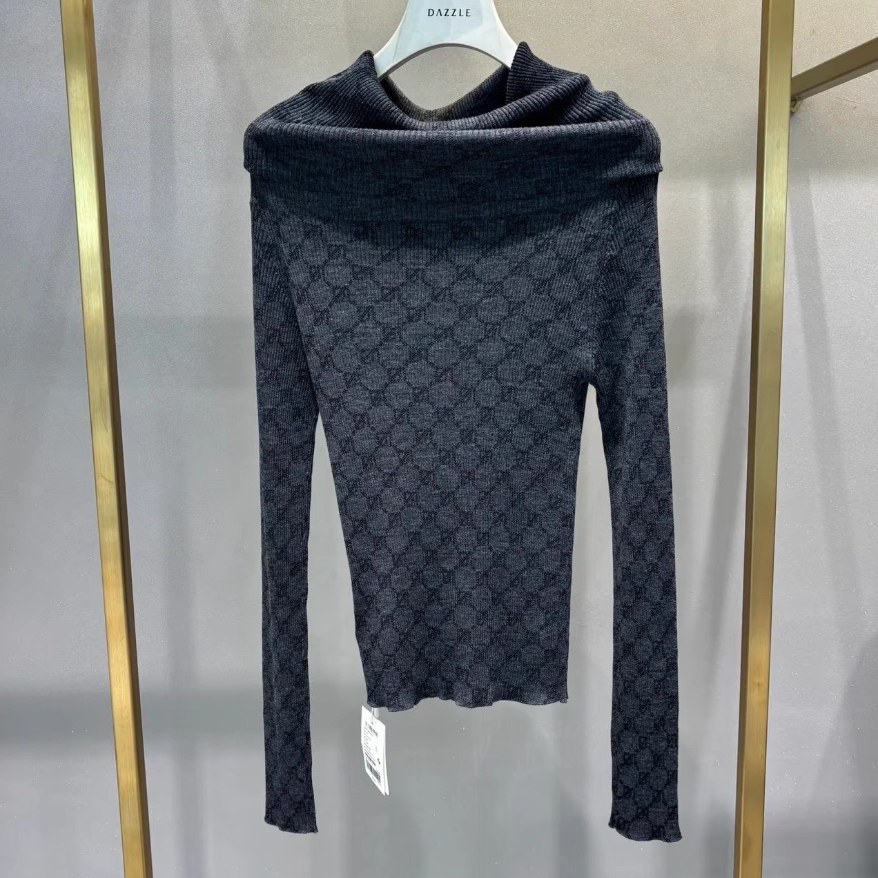 2H4E427吊牌1799大地素DAZZLE专柜正品2023冬女士毛织长袖