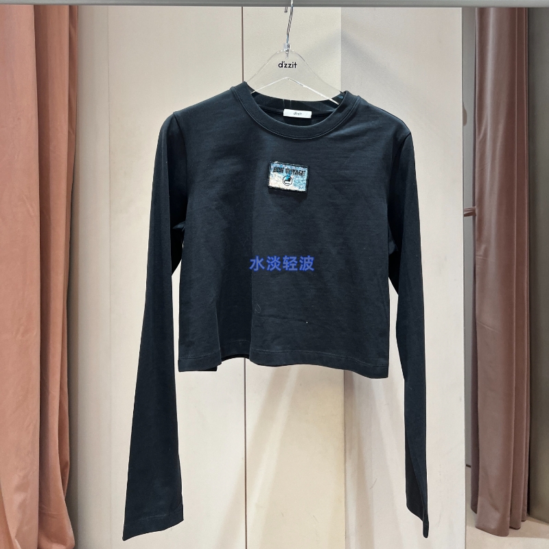 3I1B511吊牌735小地素dzzit专柜正品2024春女士修身长袖T恤卫衣