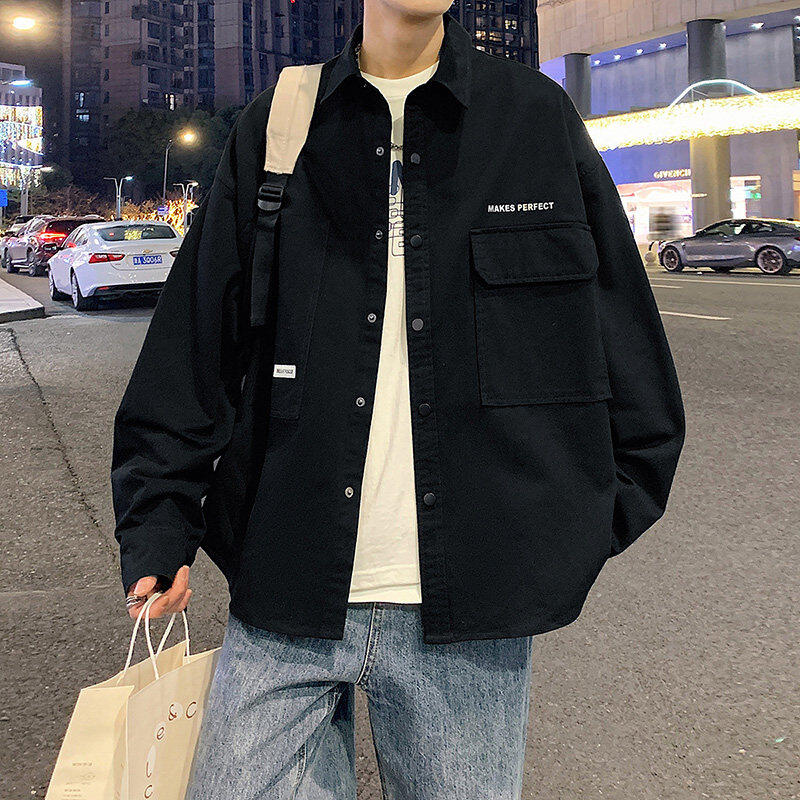 开春工装外套男衬衫夹克男款上衣