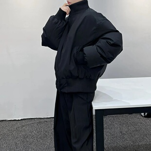冬装 高街潮流保暖立领百搭棉衣 暗黑系vibe风加厚棉服外套男女同款