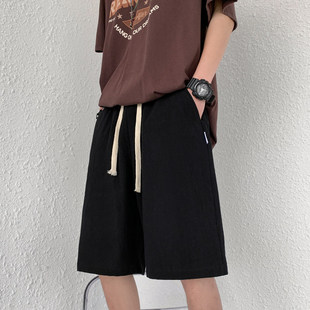 vintage百搭街头宽松学生五分裤 男夏季 子 潮牌纯色运动短裤 ins美式