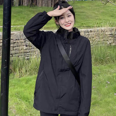 女款冲锋衣外套单层薄款春季