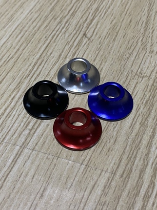 运动轮椅前轮喇叭垫圈 铝合金轴承防尘盖帽 厚度10mm  直径24mm