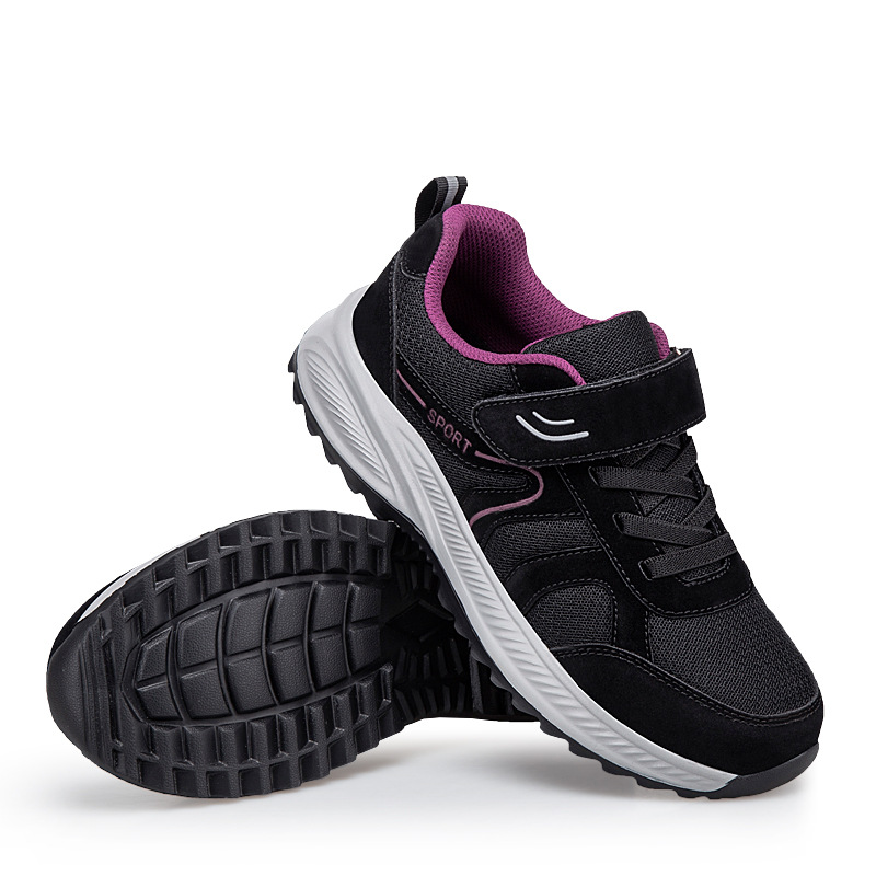 秋季老人鞋女士健步鞋轻便透气鞋