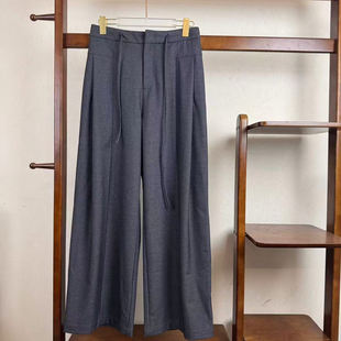 DJ618 半松紧腰抽绳直筒阔腿裤 雷哥来了