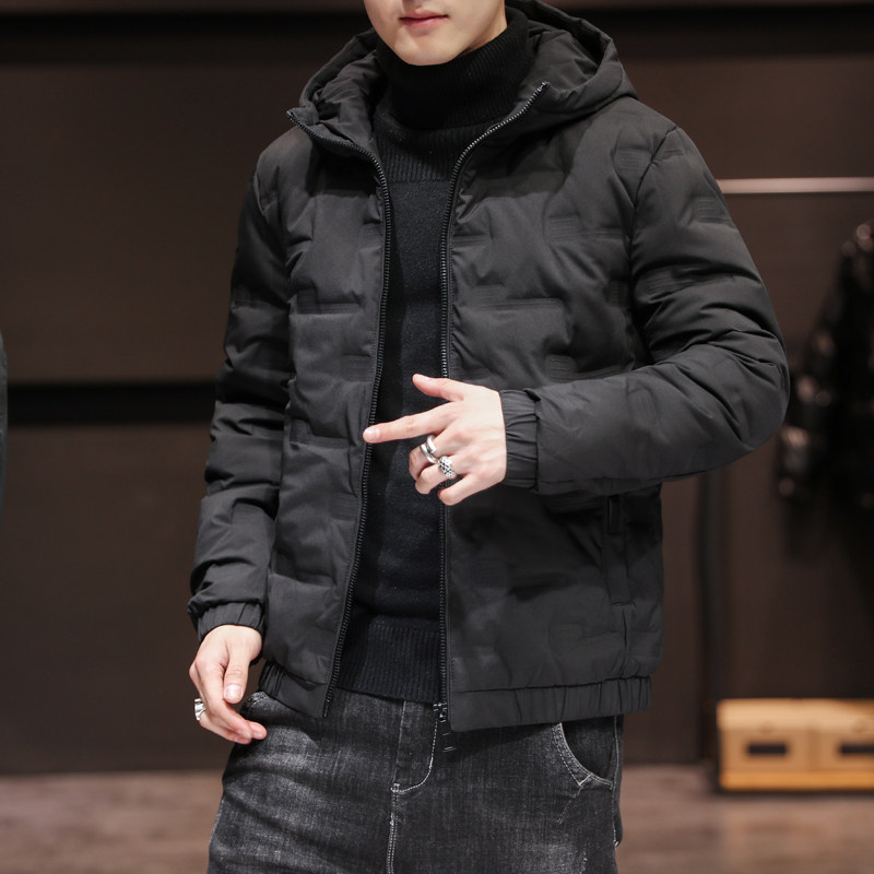 스탠드 칼라 라이트 다운 재킷 남성 겨울 두꺼운 따뜻한 트렌디 브랜드 패션 비즈니스 캐주얼 코트 재킷 스타일 코튼 코트