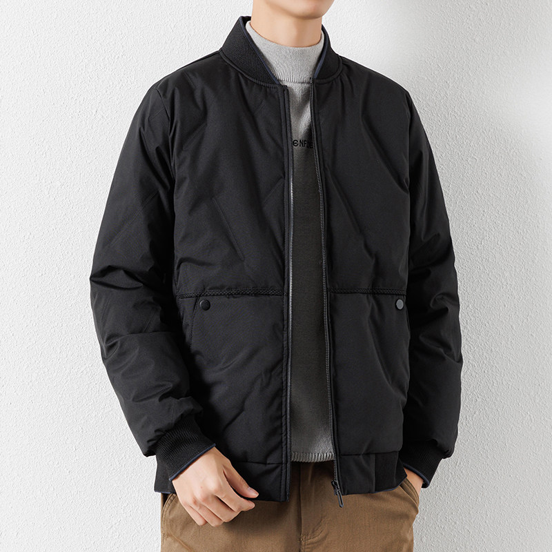 경량 다운 재킷 남성 겨울 야구 칼라 재킷 비행복 유행 재킷 방풍 및 방한 두꺼운 따뜻한 면 코트
