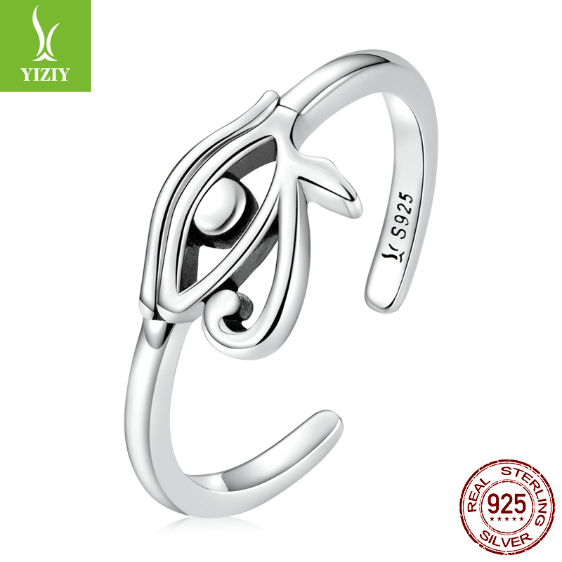 原创荷鲁斯之眼开口戒指女 欧美时尚眼睛指环手饰SCR801