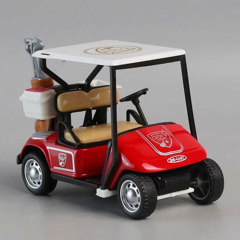合金高尔夫球车玩具模型仿真合金小汽车回力巡逻车男孩宝宝玩具车